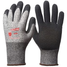   Eurocut 5 - Szürke Vágásbizt.Tenyerén Fekete Krepp Latex (7)