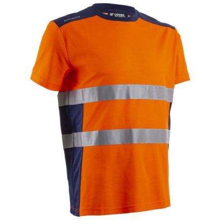 Nekki Rövid Ujjó Póló Hi-Viz Narancs És Sötétkék Színben (S)