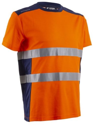 Nekki Rövid Ujjó Póló Hi-Viz Narancs És Sötétkék Színben (M)