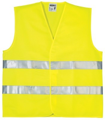 Fluo Jól Láthatósági Mellény,2 Keresztcsík, Sárga (3Xl)