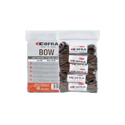 Bow Fekete/Világosbarna Paia 5 Cm.90 Cipőfűző 90 Cm