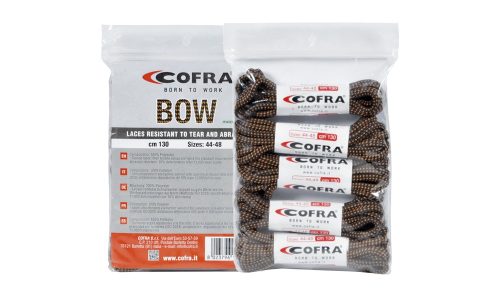 Bow Fekete/Világosbarna Paia 5 Cm.130 Cipőfűző 130 Cm