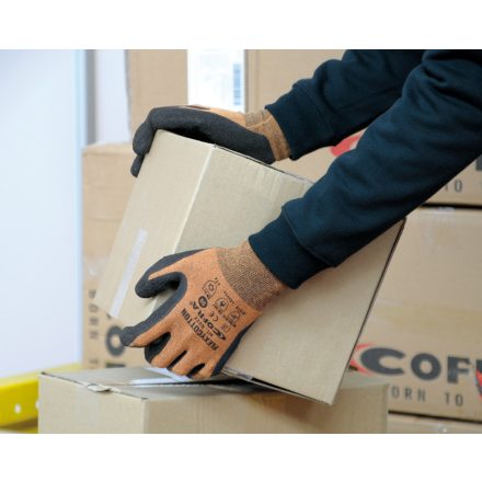 Cofra  - Flexycotton Tucat/Pár (Rozsda/Fekete) Latex Mártott Kesztyű 8