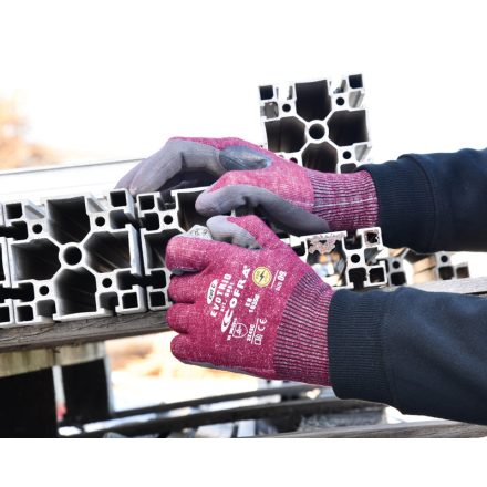 Cofra - Evotrio Tucat/Pár Bordeaux/Szürke Vágásbiztos Nitril Mártott Kesztyű 10