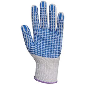   Kötött, Kék Pöttyös, Vastag Polipropilén/Pamut Kesztyű (8)