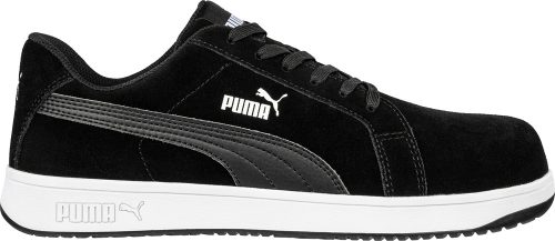 Puma Iconic Suede Black Low S1PL ESD FO HRO SR munkavédelmi cipõ